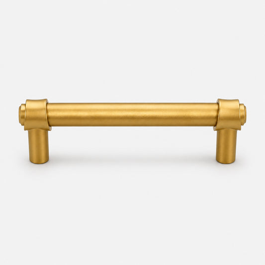 FESTIVO LF8270-96BGB 4.49" Zinc Alloy+ss201 Gold Brass Cabinet Handles Pulls, Bar-Shape Two-Holes 5 Packs