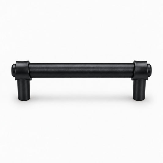 FESTIVO LF8270-96MB 4.49" Zinc Alloy+ss201 Matte Black Cabinet Handles Pulls, Bar-Shape Two-Holes 5 Packs