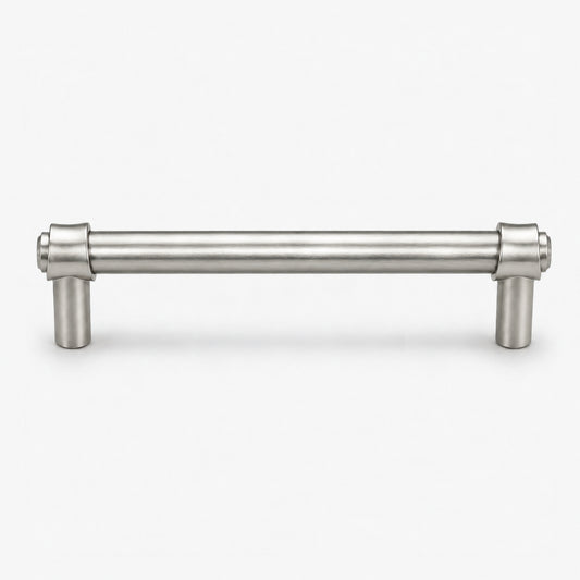 FESTIVO LF8270-128BN 5.75" Zinc Alloy+ss201 Brushed Nickel Cabinet Handles Pulls, Bar-Shape Two-Holes 5 Packs