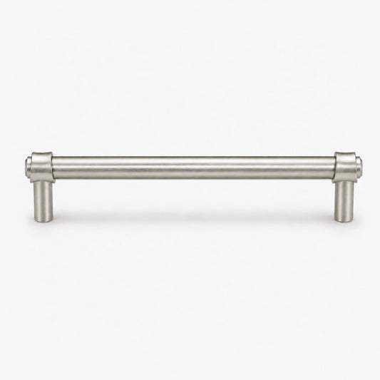 FESTIVO LF8270-160BN 7.01" Zinc Alloy+ss201 Brushed Nickel Cabinet Handles Pulls, Bar-Shape Two-Holes 5 Packs
