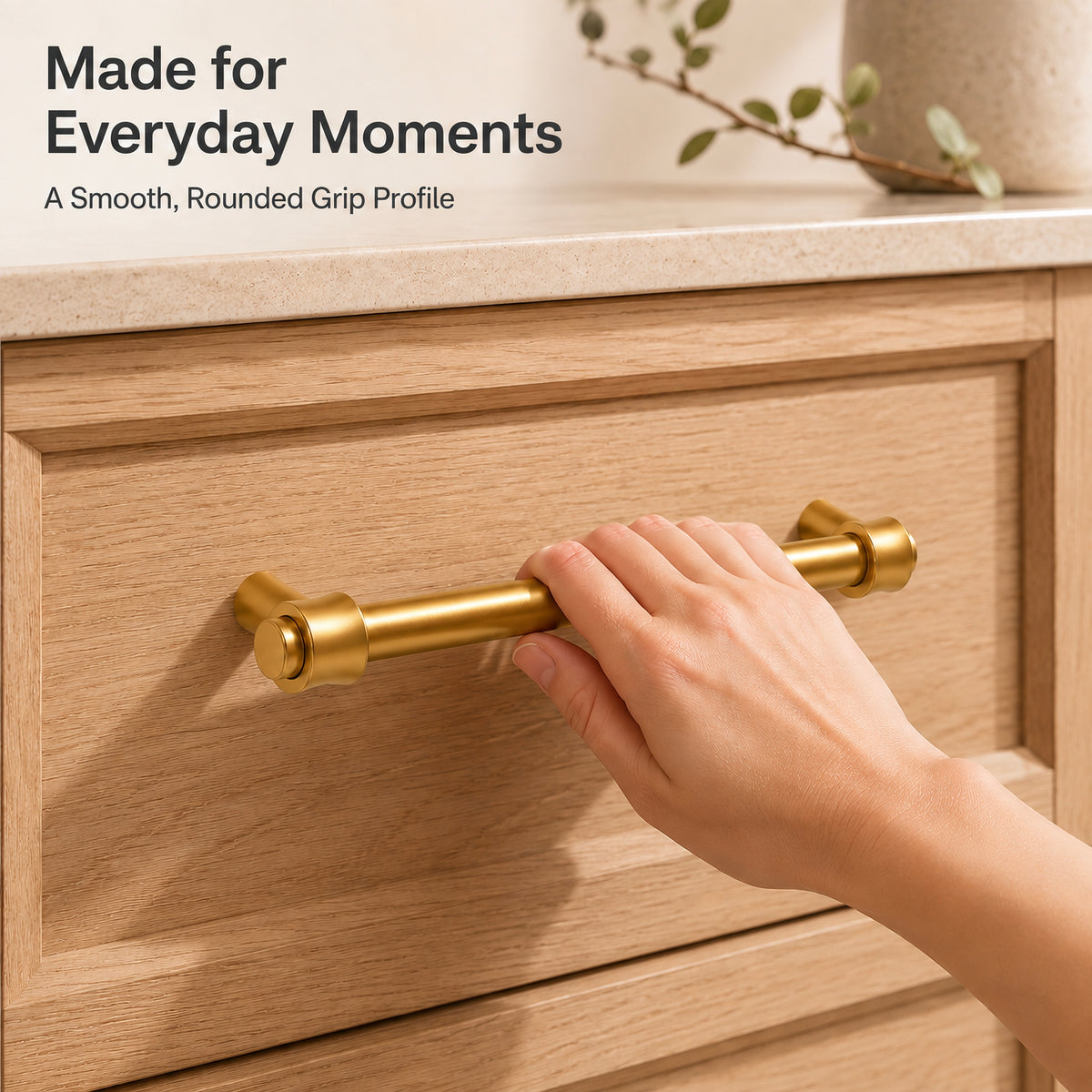 FESTIVO LF8270-128BGB 5.75" Zinc Alloy+ss201 Brushed Gold Brass Cabinet Handles Pulls, Bar-Shape Two-Holes 5 Packs
