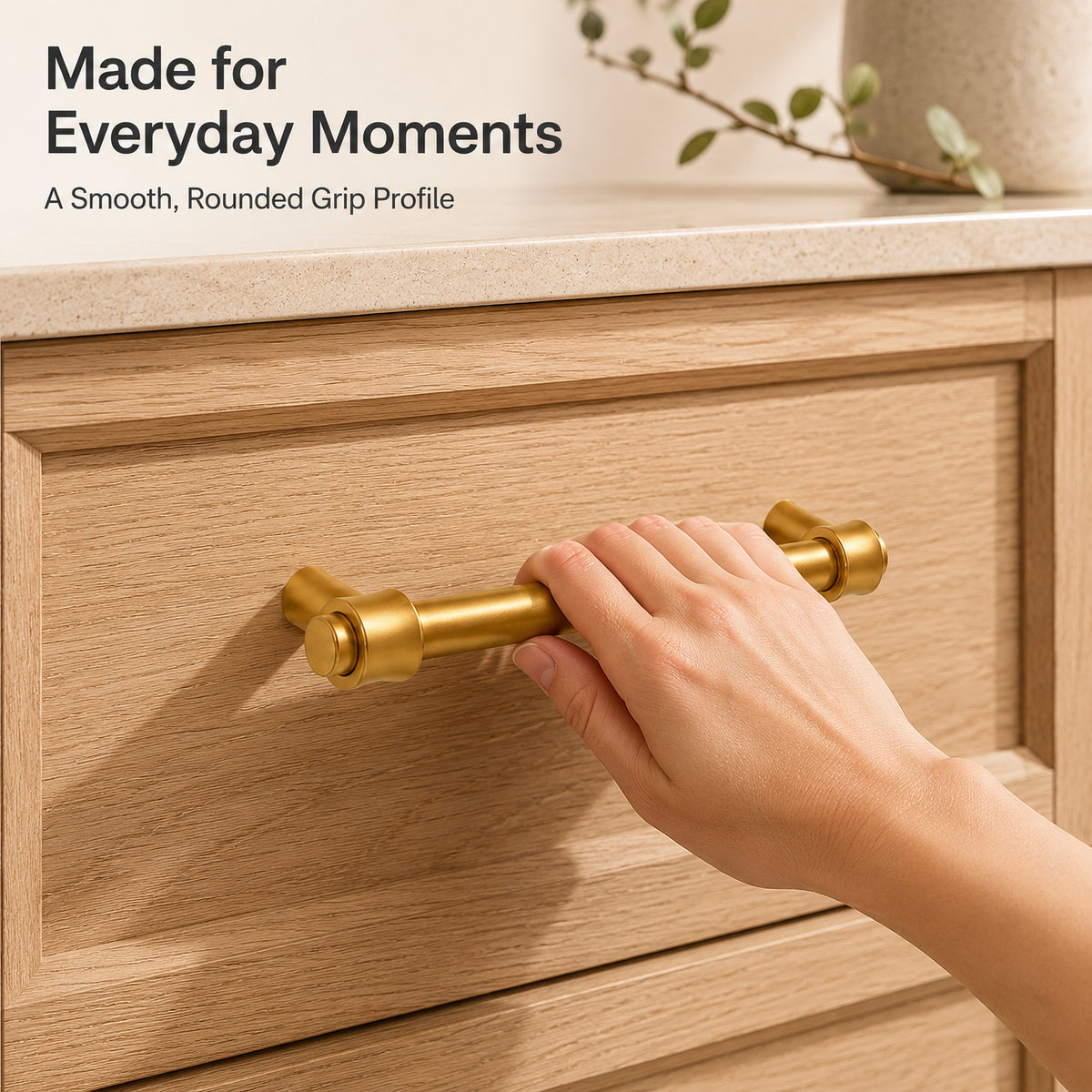 FESTIVO LF8270-96BGB 4.49" Zinc Alloy+ss201 Gold Brass Cabinet Handles Pulls, Bar-Shape Two-Holes 5 Packs