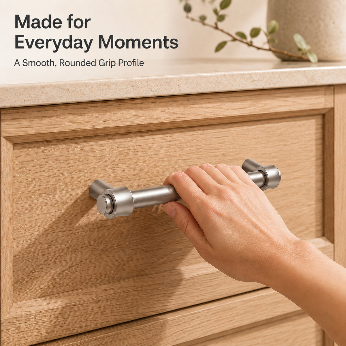 FESTIVO LF8270-96BN 4.49" Zinc Alloy+ss201 Brushed Nickel Cabinet Handles Pulls, Bar-Shape Two-Holes 5 Packs