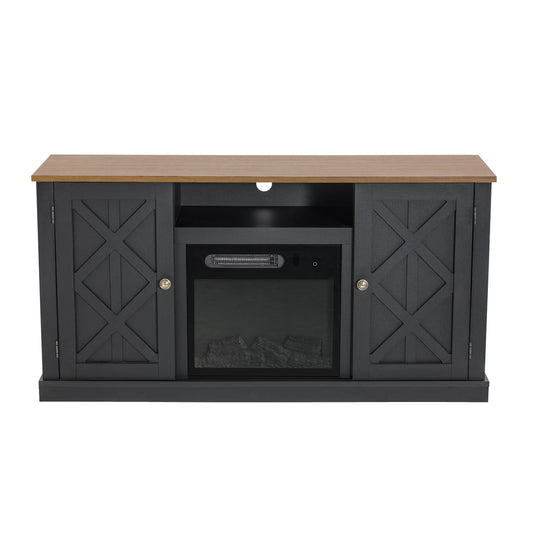 Festivo FFP20267 54" TV Stand with 18" Electric Fireplace-Black