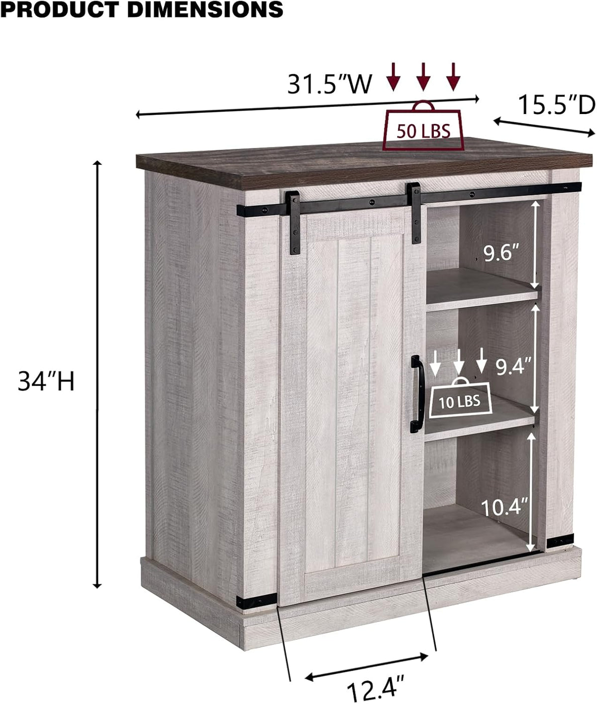 Festivo FTS20871 32" TV Stand-Offwhite