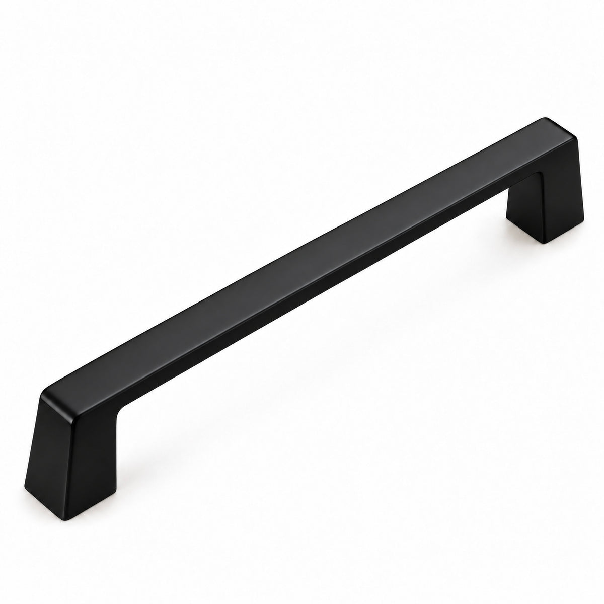 FESTIVO LF8278-128MB 5.98" Zinc Alloy Matte Black Cabinet Handles Pulls, Bar-Shape Two-Holes 5 Packs