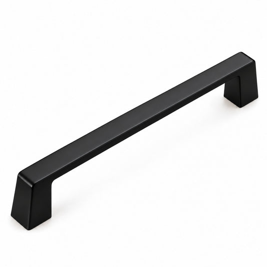 FESTIVO LF8278-128MB 5.98" Zinc Alloy Matte Black Cabinet Handles Pulls, Bar-Shape Two-Holes 5 Packs