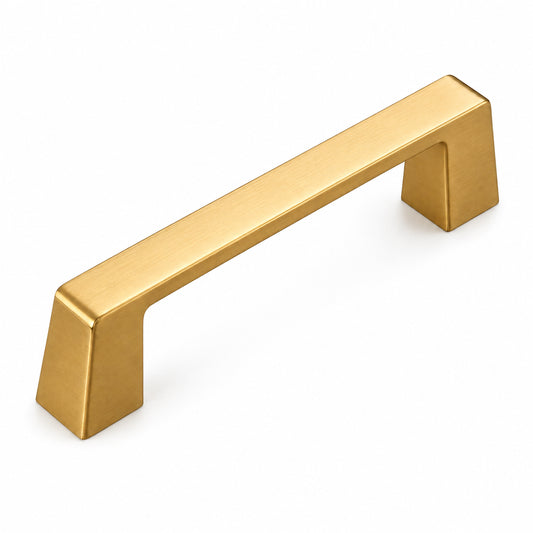 FESTIVO LF8278-96BGB 4.72" Zinc Alloy Brushed Gold Brass Cabinet Handles Pulls, Bar-Shape Two-Holes 5 Packs