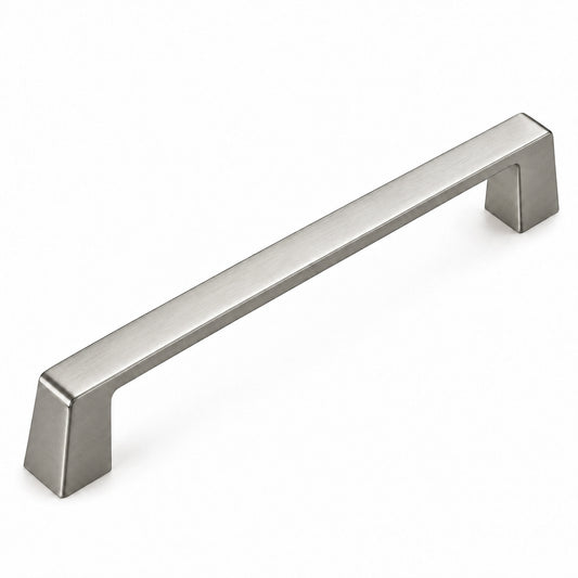 FESTIVO LF8278-128BN 5.98" Zinc Alloy Brushed Nickel Cabinet Handles Pulls, Bar-Shape Two-Holes 5 Packs