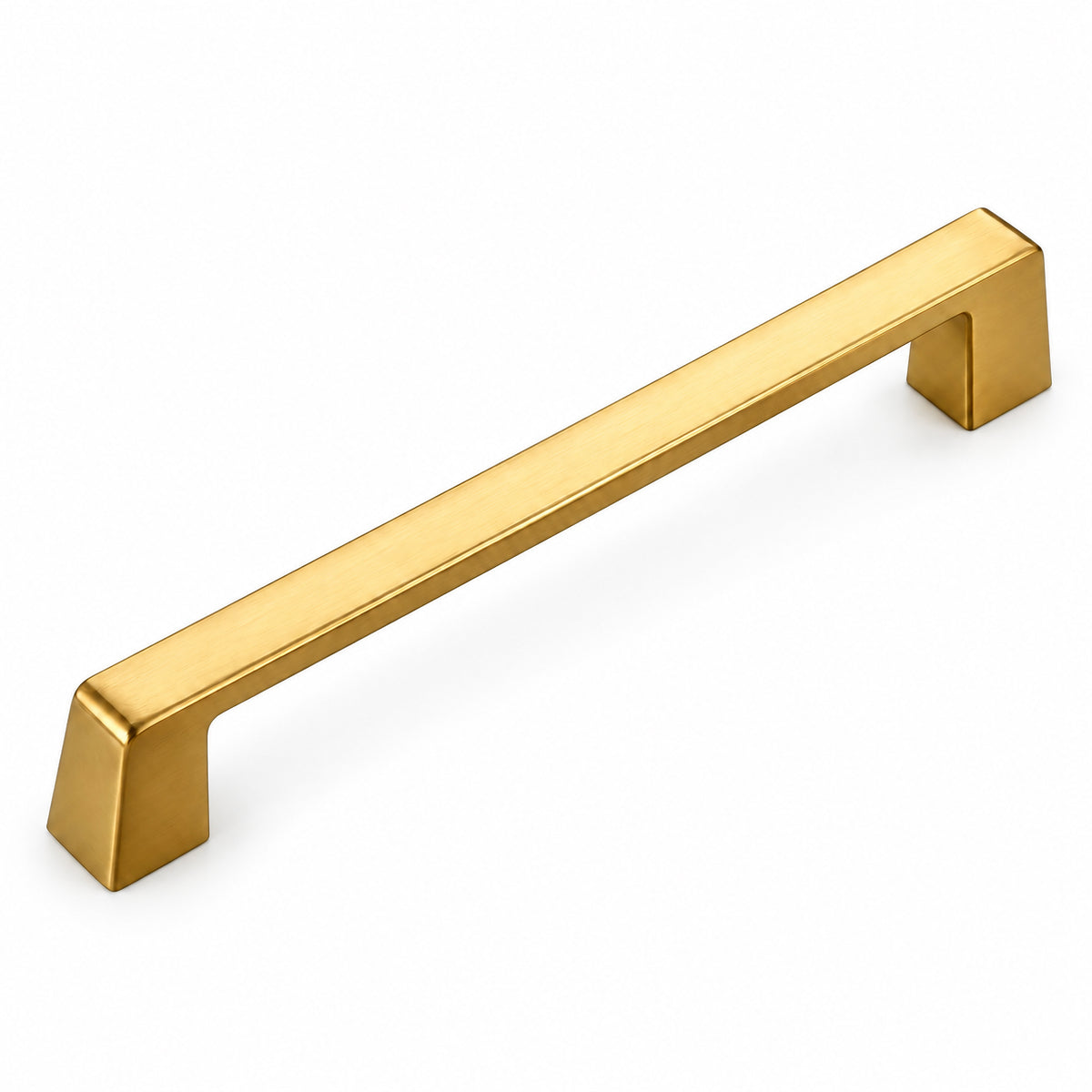 FESTIVO LF8278-160BGB 7.24" Zinc Alloy Brushed Gold Brass Cabinet Handles Pulls, Bar-Shape Two-Holes 5 Packs