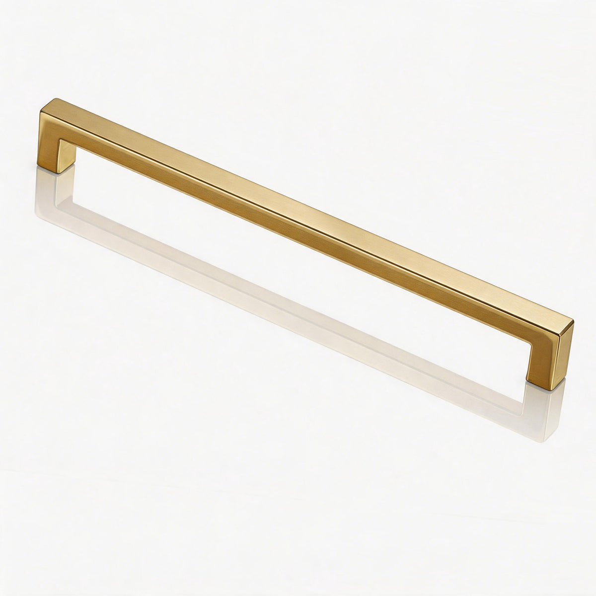 FESTIVO LF8245-160BGB 6.7" Zinc Alloy Brushed Gold Brass Cabinet Handles Pulls, Bar-Shape Two-Holes 5 Packs
