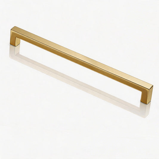 FESTIVO LF8245-160BGB 6.7" Zinc Alloy Brushed Gold Brass Cabinet Handles Pulls, Bar-Shape Two-Holes 5 Packs