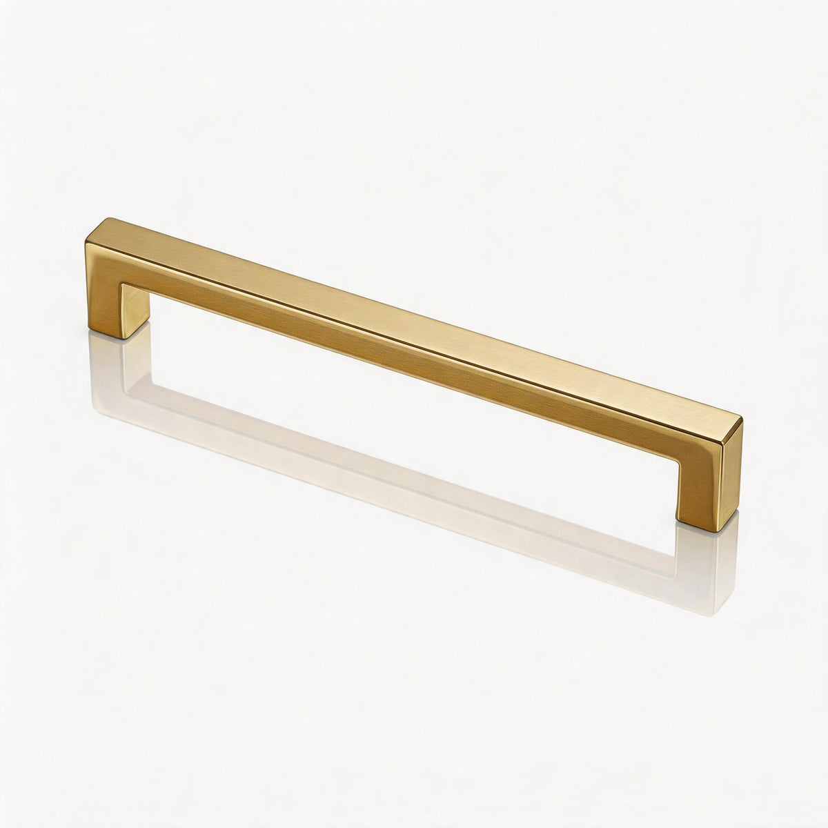 FESTIVO LF8245-128BGB 5.4" Zinc Alloy Brushed Gold Brass Cabinet Handles Pulls, Bar-Shape Two-Holes 5 Packs