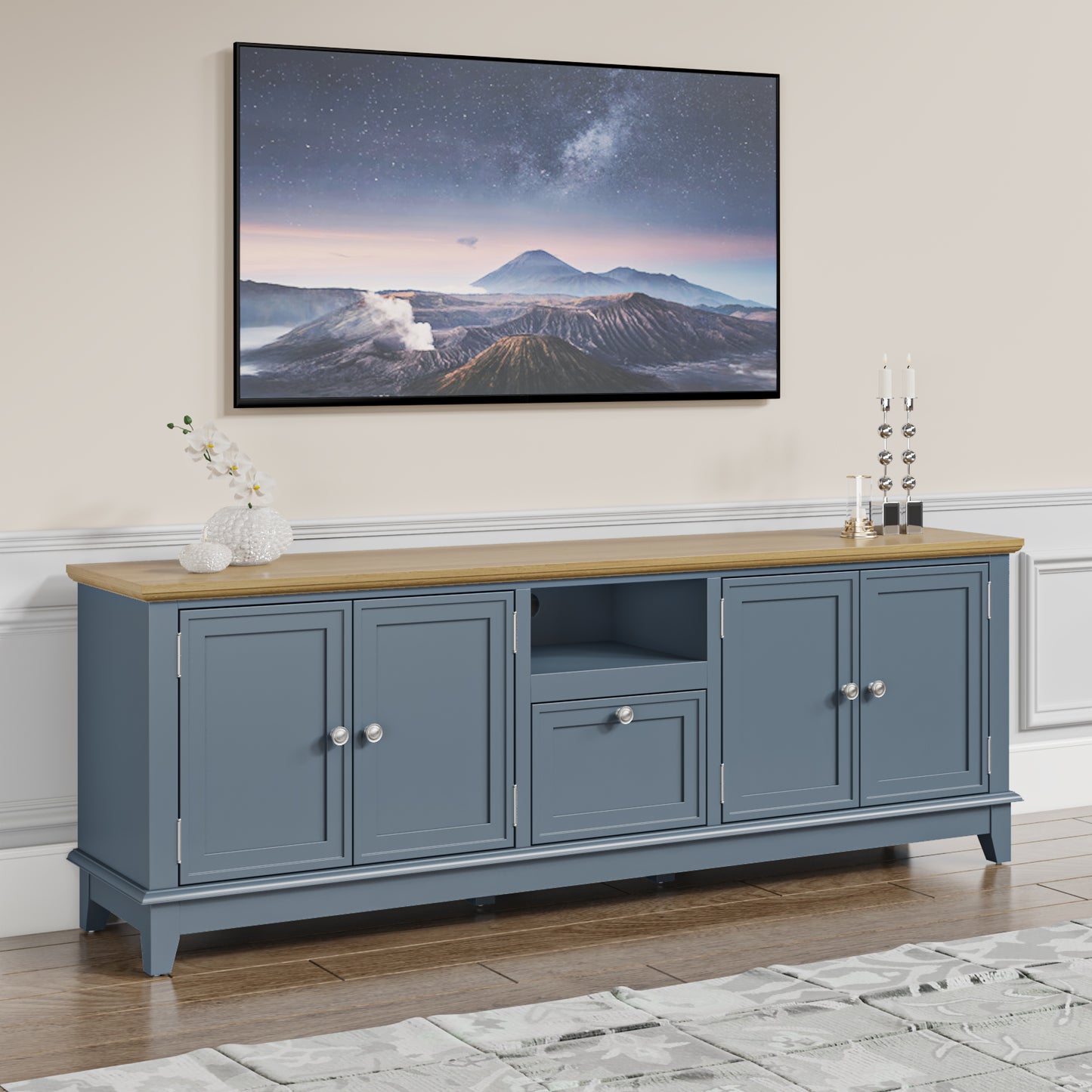 Festivo FTS25424 72" TV Stand-Harmony Blue