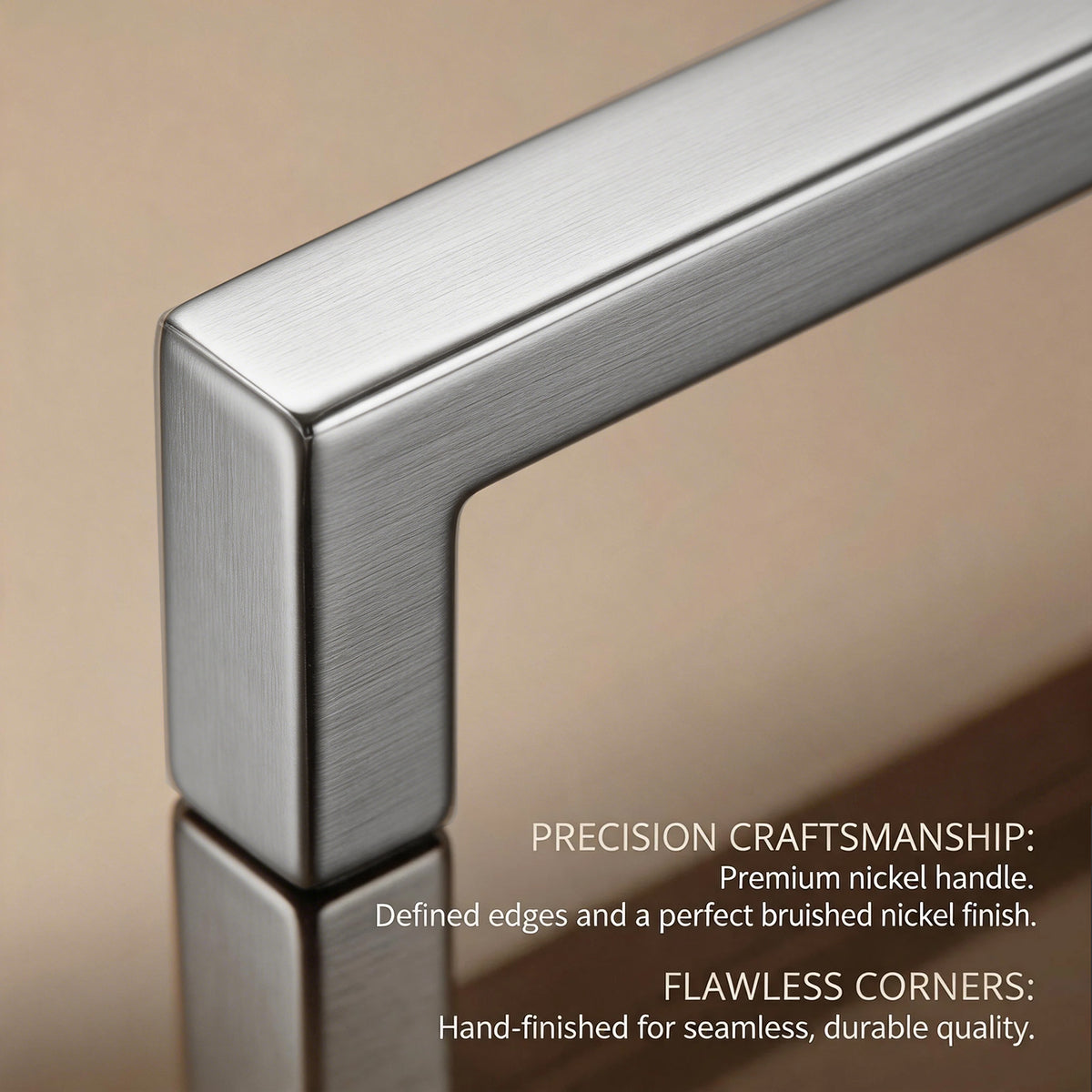 FESTIVO LF8245-128BN 5.4" Zinc Alloy Brushed Nickel Cabinet Handles Pulls, Bar-Shape Two-Holes 5 Packs