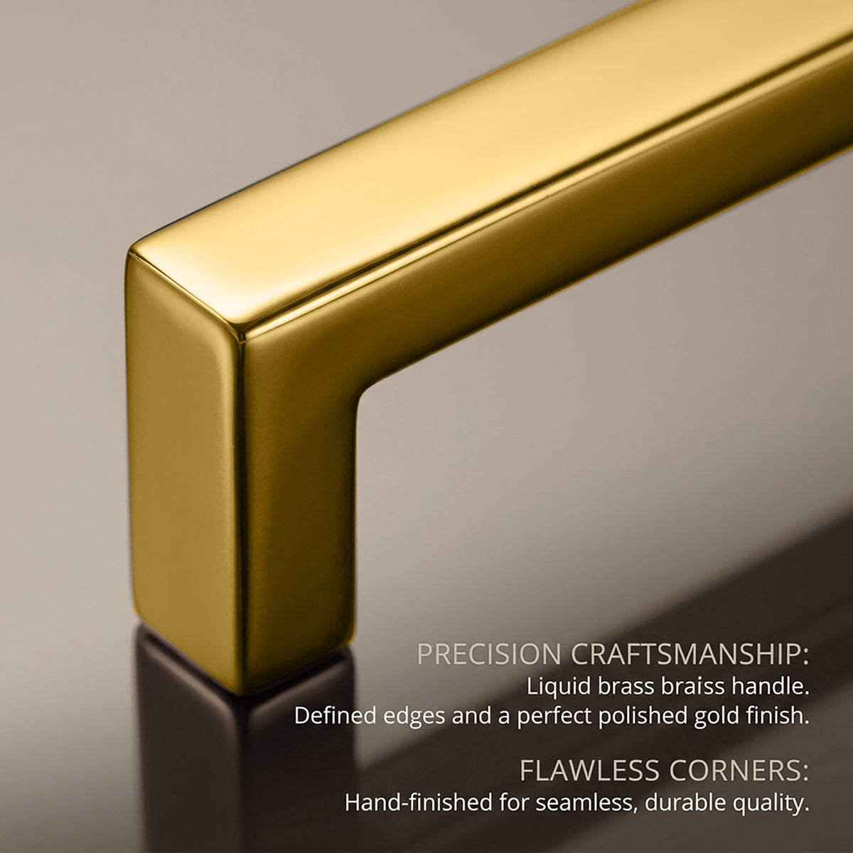 FESTIVO LF8245-160BGB 6.7" Zinc Alloy Brushed Gold Brass Cabinet Handles Pulls, Bar-Shape Two-Holes 5 Packs