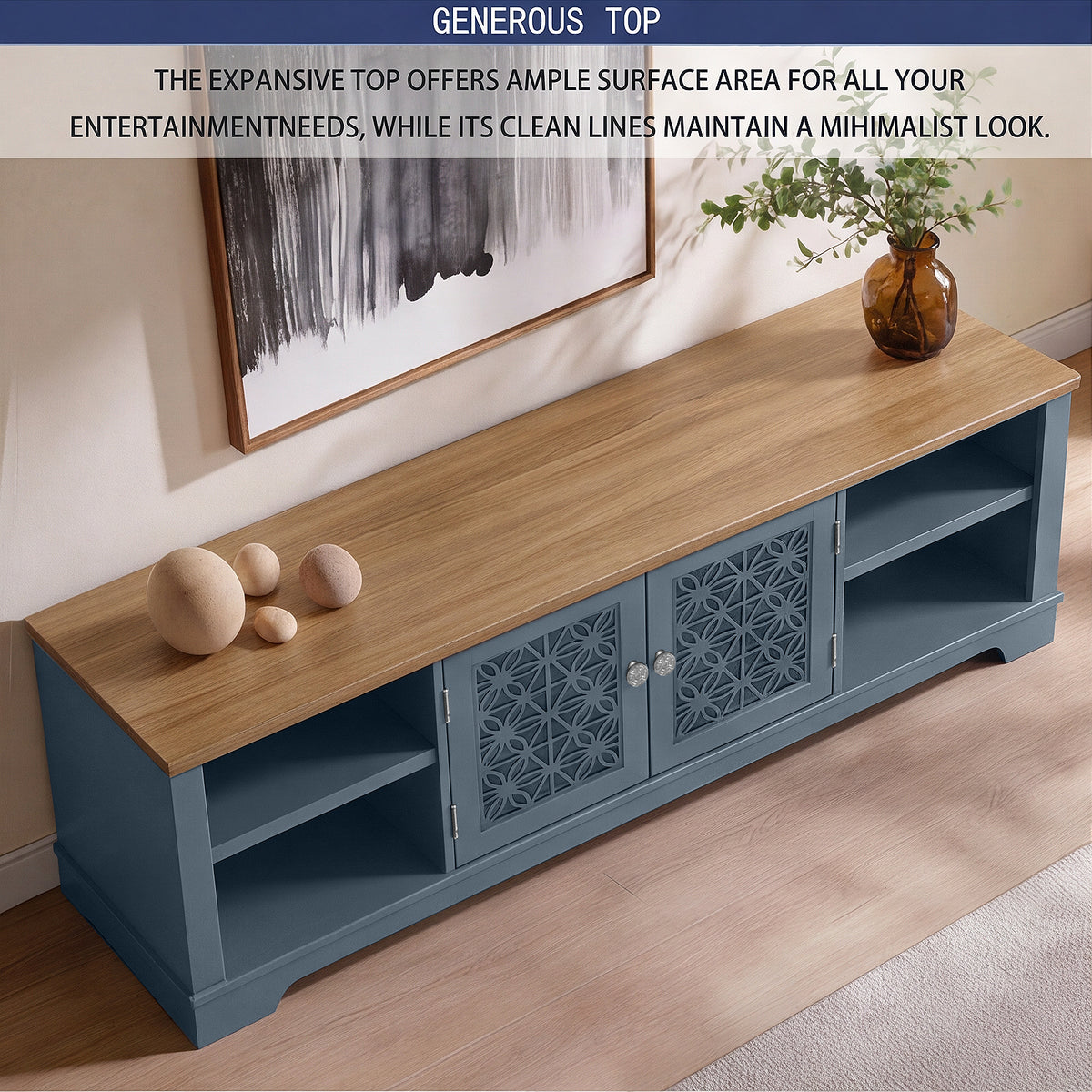 Festivo FTS26916 70" TV Stand-Light Blue