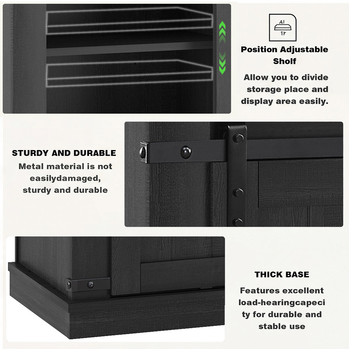 Festivo FTS26751 68" TV Stand-Black