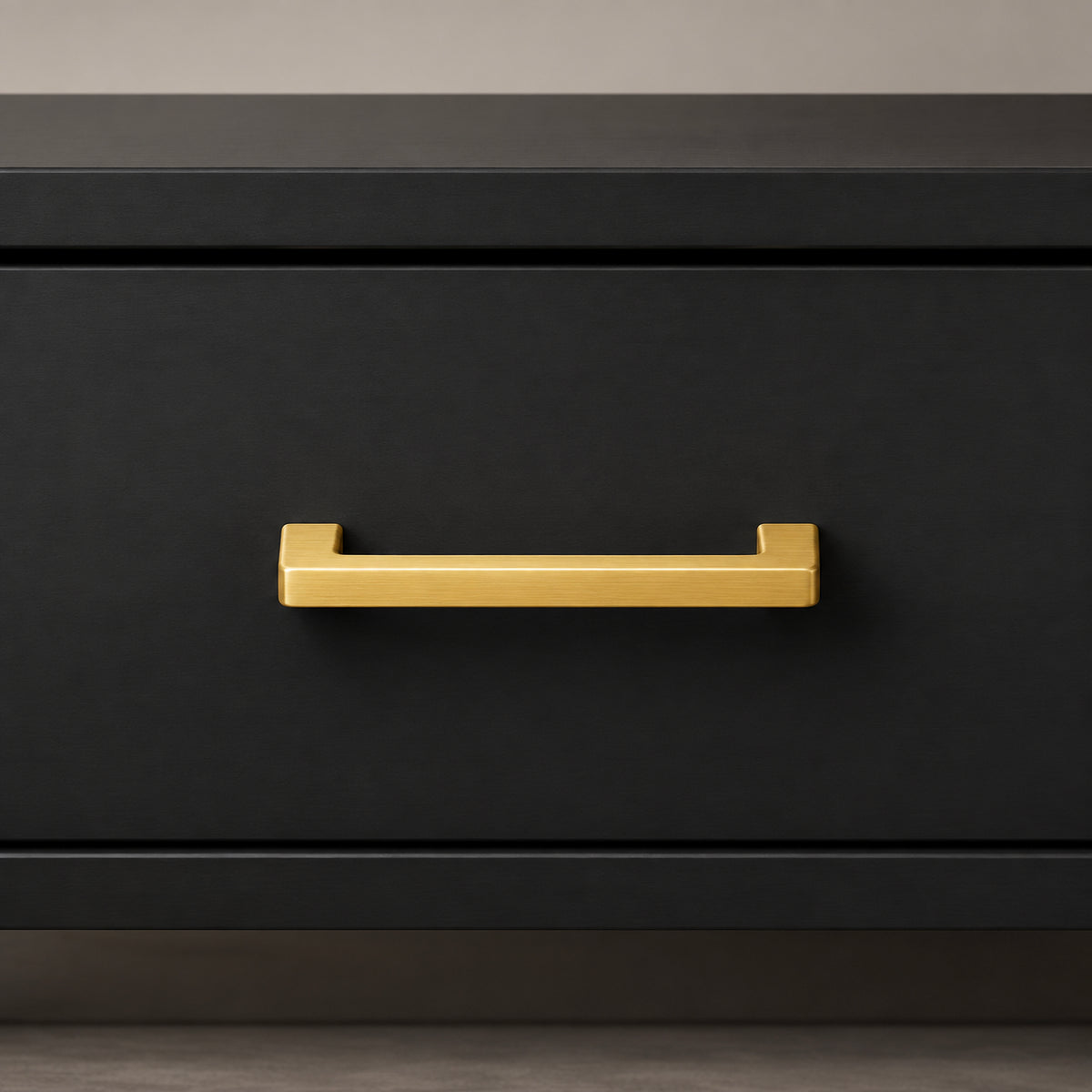 FESTIVO LF8278-96BGB 4.72" Zinc Alloy Brushed Gold Brass Cabinet Handles Pulls, Bar-Shape Two-Holes 5 Packs