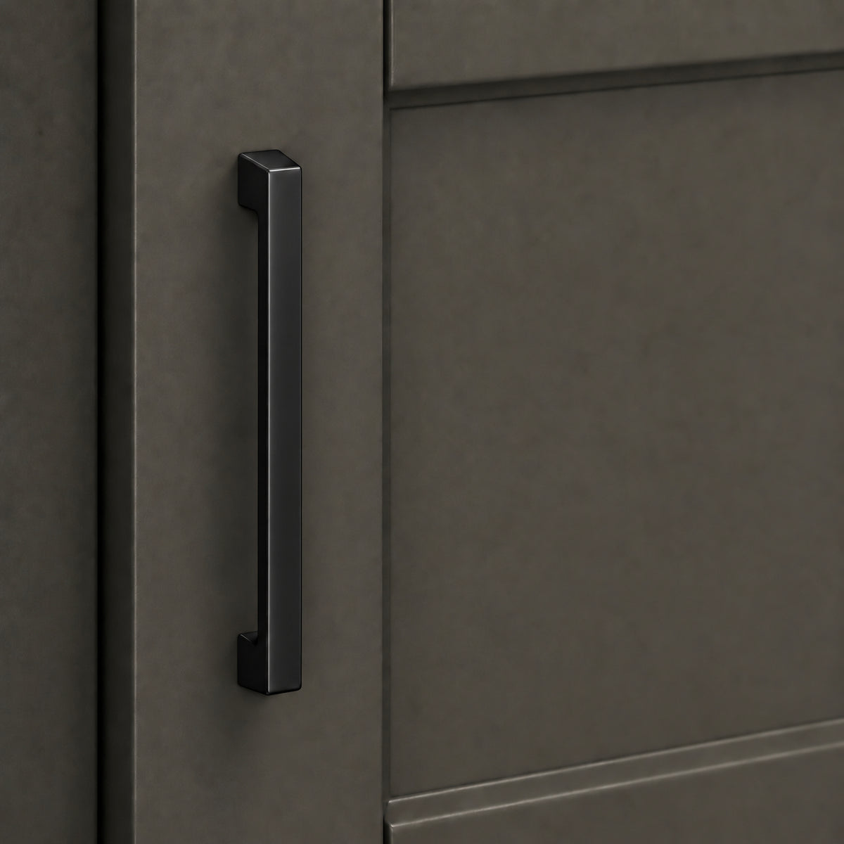 FESTIVO LF8278-128MB 5.98" Zinc Alloy Matte Black Cabinet Handles Pulls, Bar-Shape Two-Holes 5 Packs