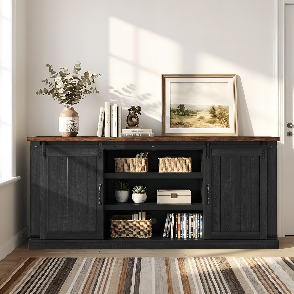 Festivo FTS26751 68" TV Stand-Black