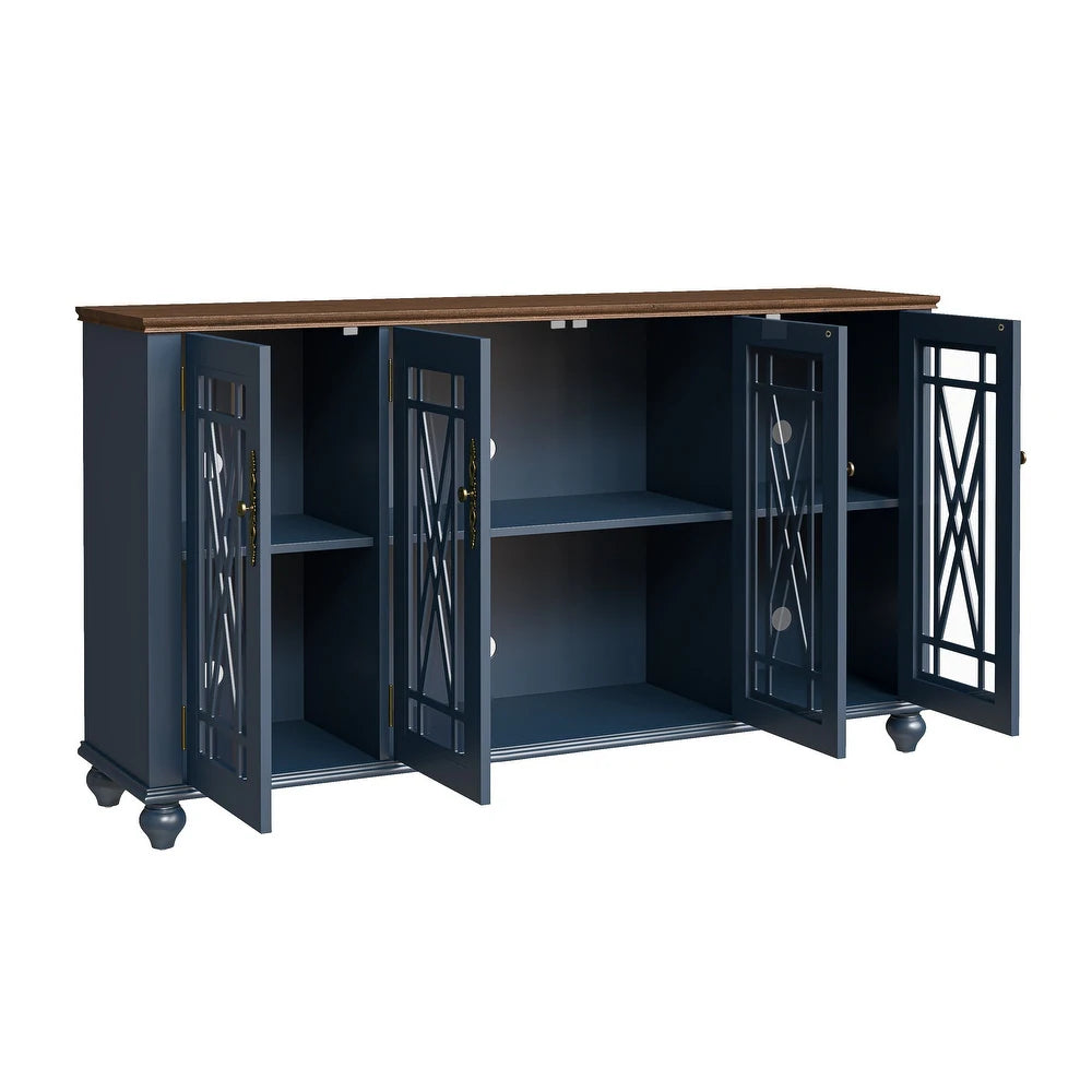 Festivo FCB22443 63" Buffet Sideboard Cabinet-Blue