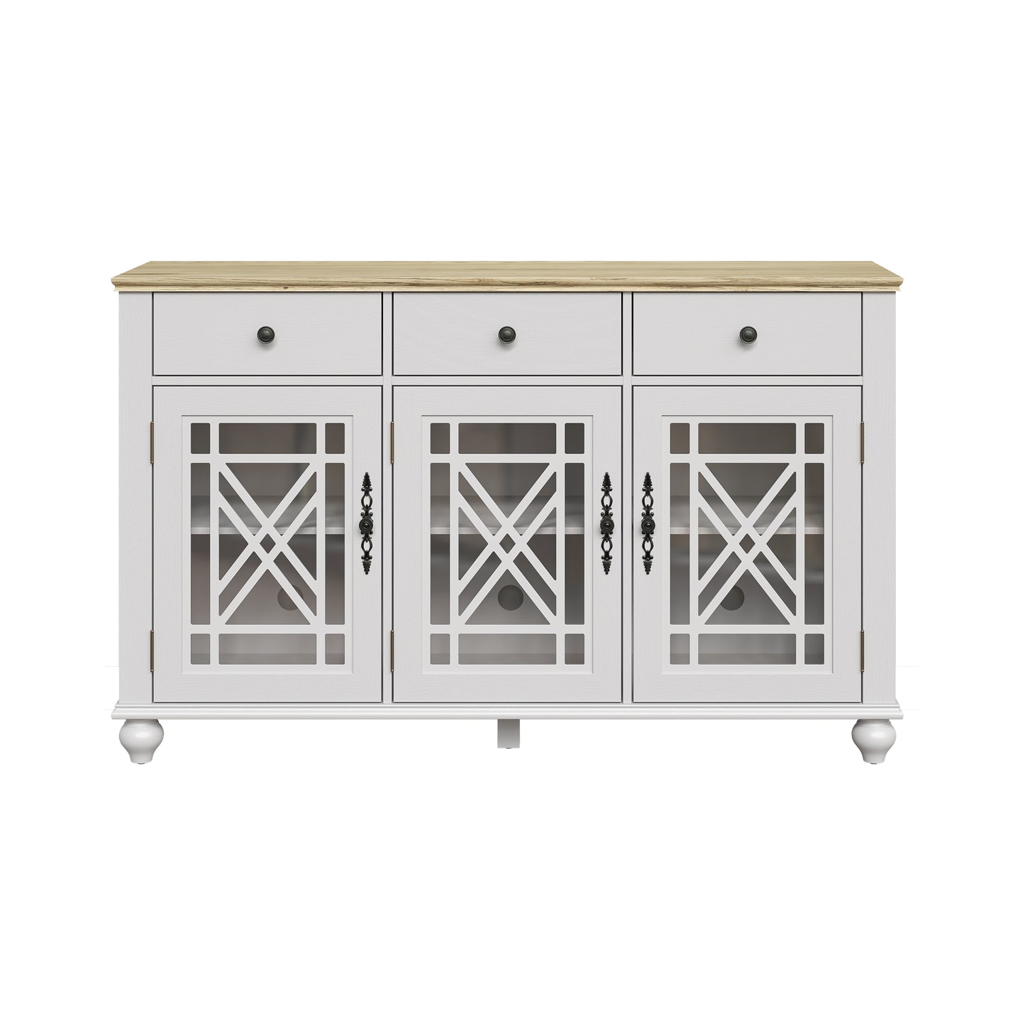 Festivo FCB24532 55" Buffet Sideboard Cabinet-Grayish White