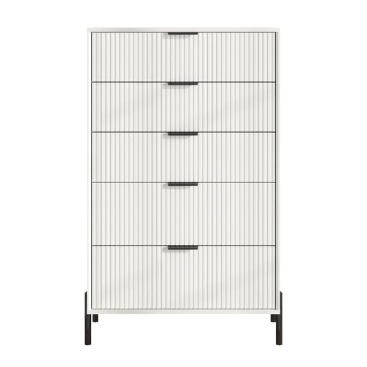 Festivo FCH23152 30" Bedroom Chest with 5 Drawers-Offwhite