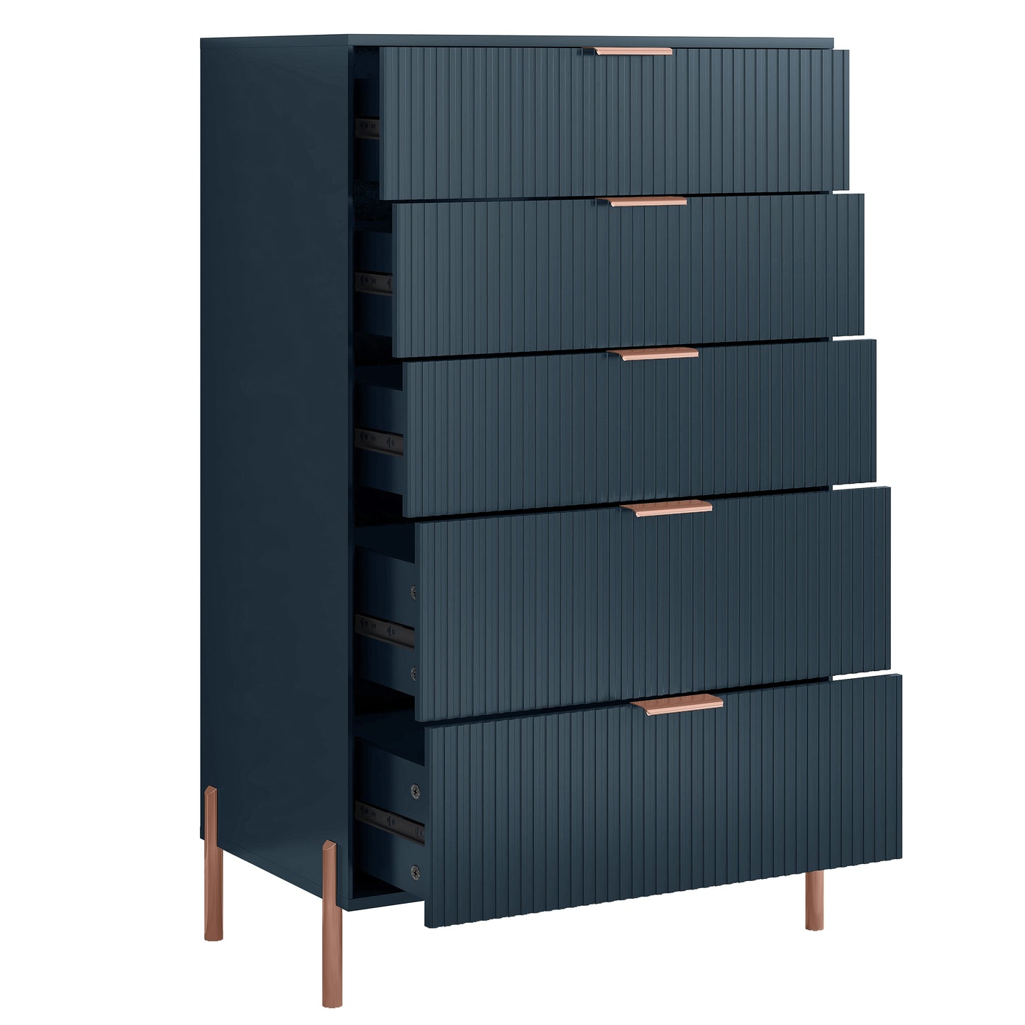 Festivo FCH23153 30" Bedroom Chest with 5 Drawers-Navy
