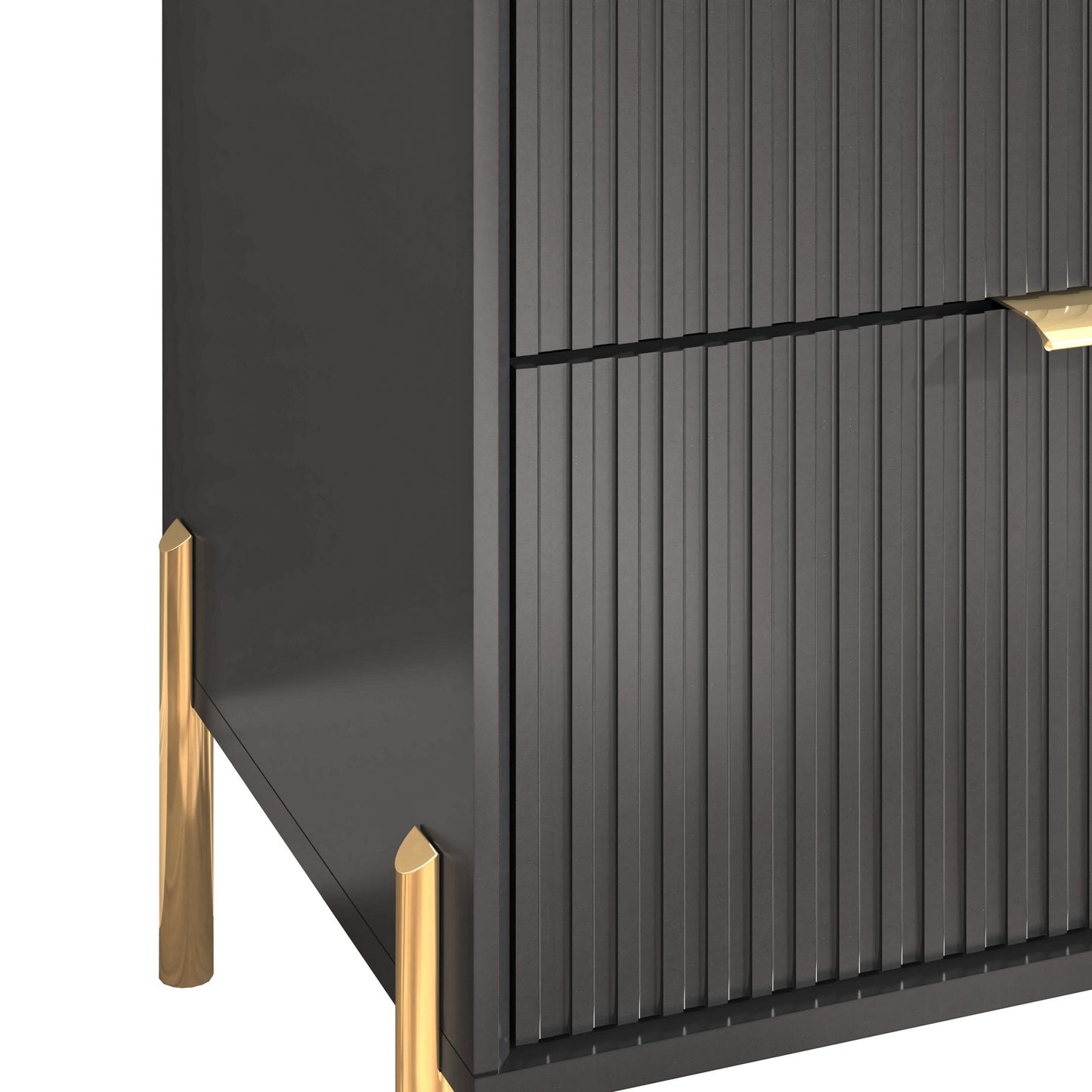 Festivo FDR23145 56" Bedroom Dresser with 6 Drawers-Black