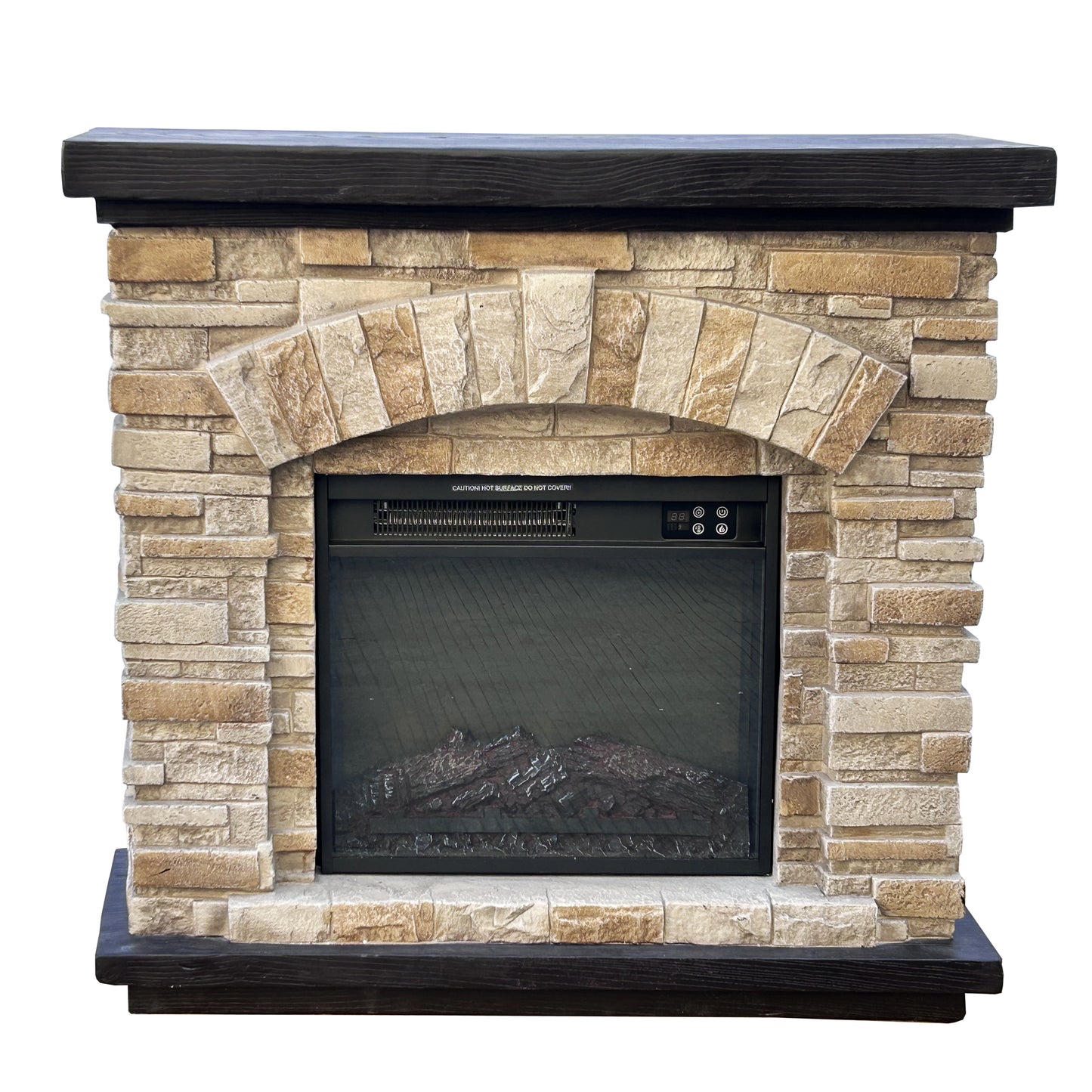 Festivo FFP20131 36" Electric Fireplace Mantel with Faux Brick-Tan