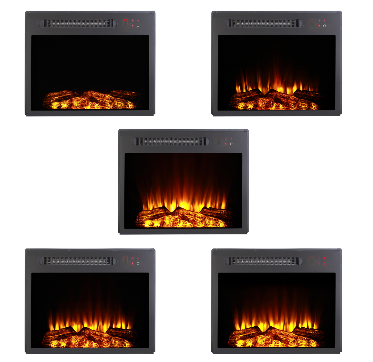 Festivo FFP20151 44" Electric Fireplace Mantel with Faux Brick-Grey
