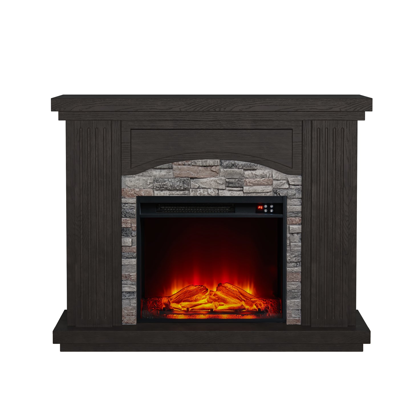 Festivo  FFP23197 48" Electric Fireplace Mantel with Faux Brick-Brown