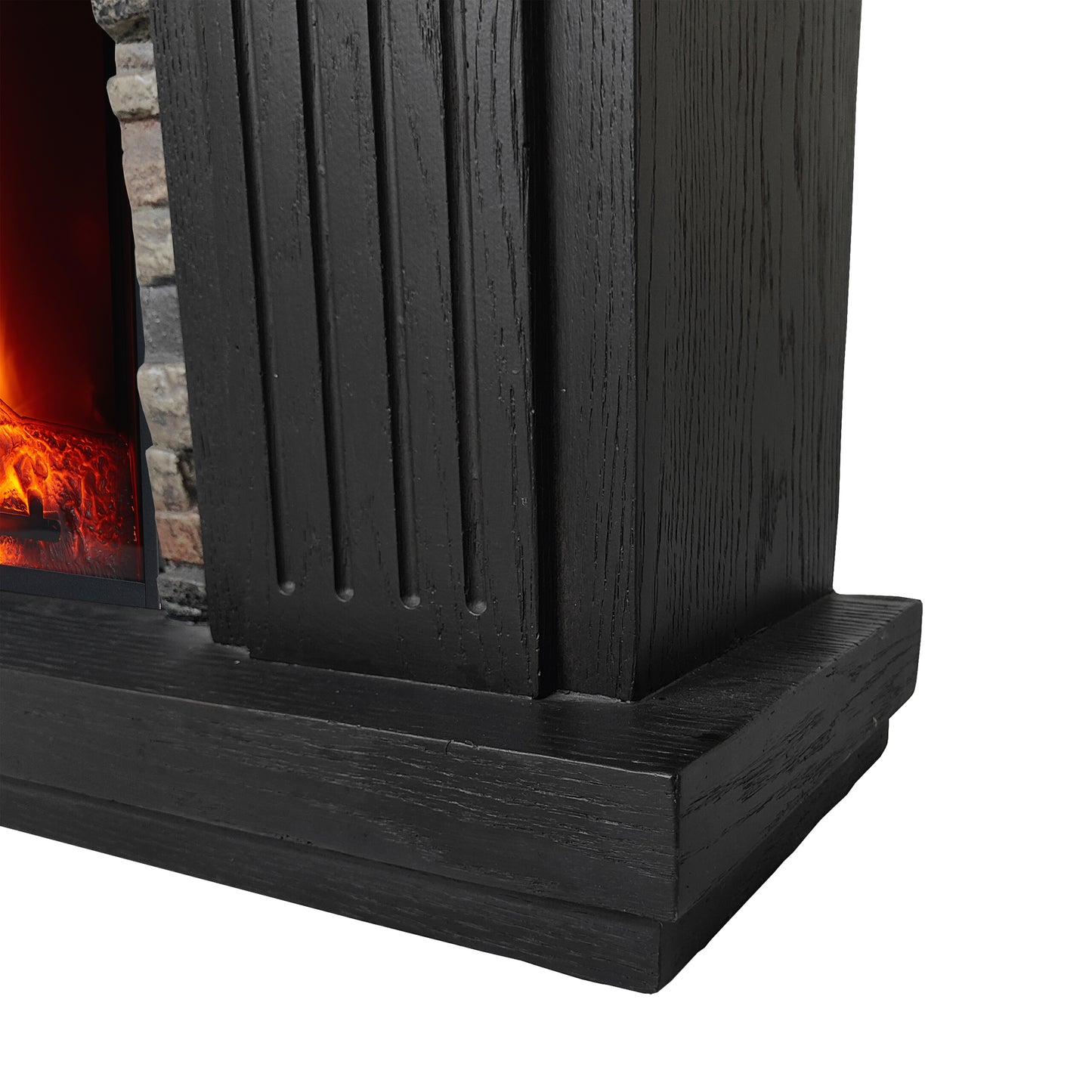 Festivo  FFP23197 48" Electric Fireplace Mantel with Faux Brick-Brown