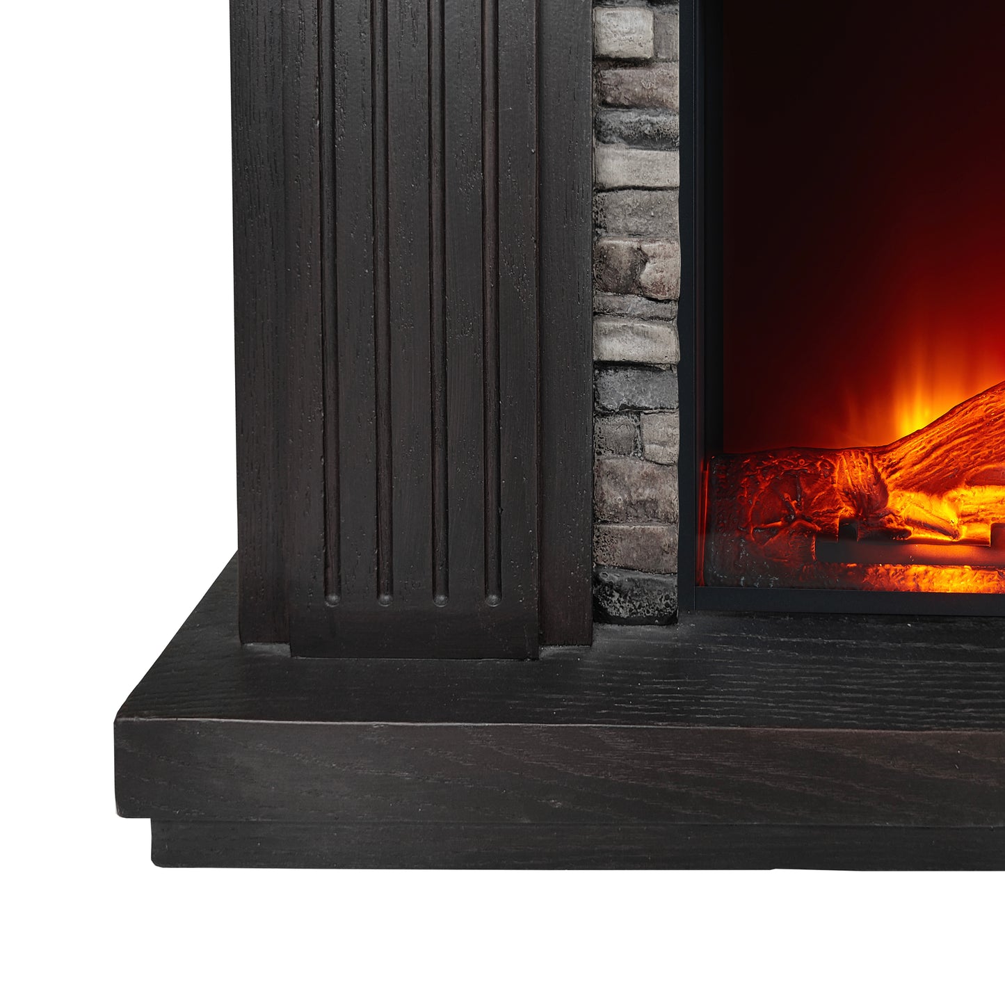 Festivo  FFP23197 48" Electric Fireplace Mantel with Faux Brick-Brown