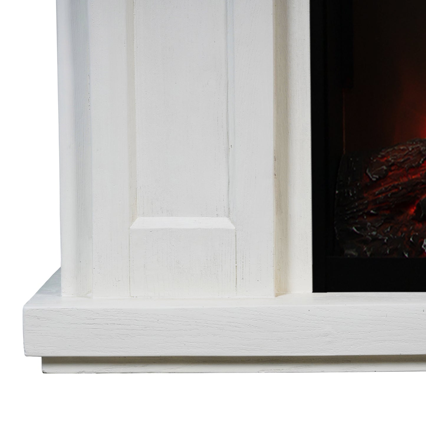 Festivo FFP23612 48" Electric Fireplace Mantel with Faux Brick-White