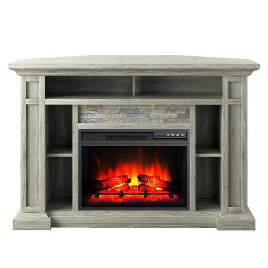 Festivo FFP24225 50" Corner Electric Fireplace Mantel-Grey