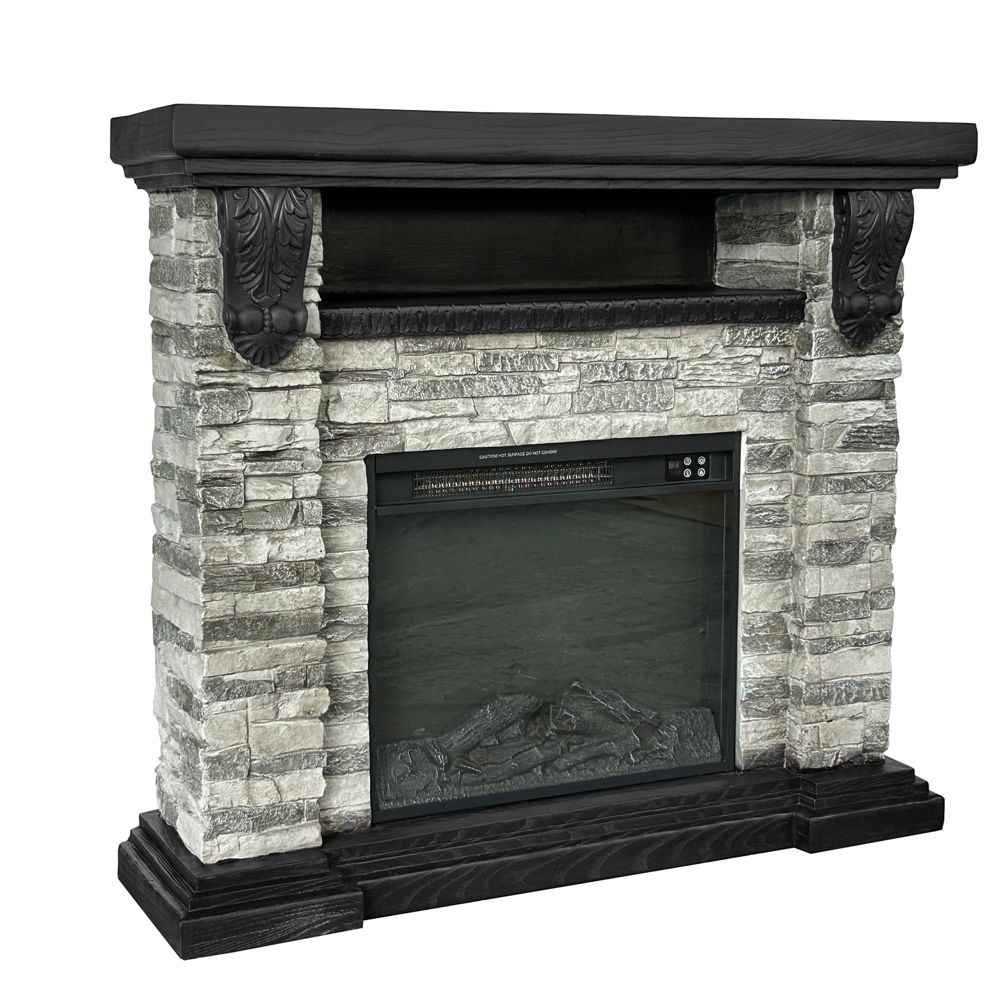 Festivo FFP25042 45" Electric Fireplace MGO Mantel with Faux Brick-Grey