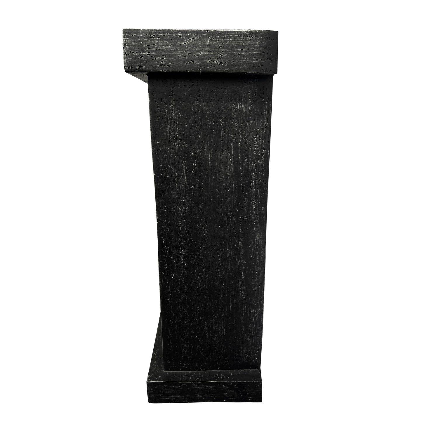 Festivo FFP25102 44.5" Electric Fireplace MGO Mantel with a Natural Stone–Look Finish-Black Travertine