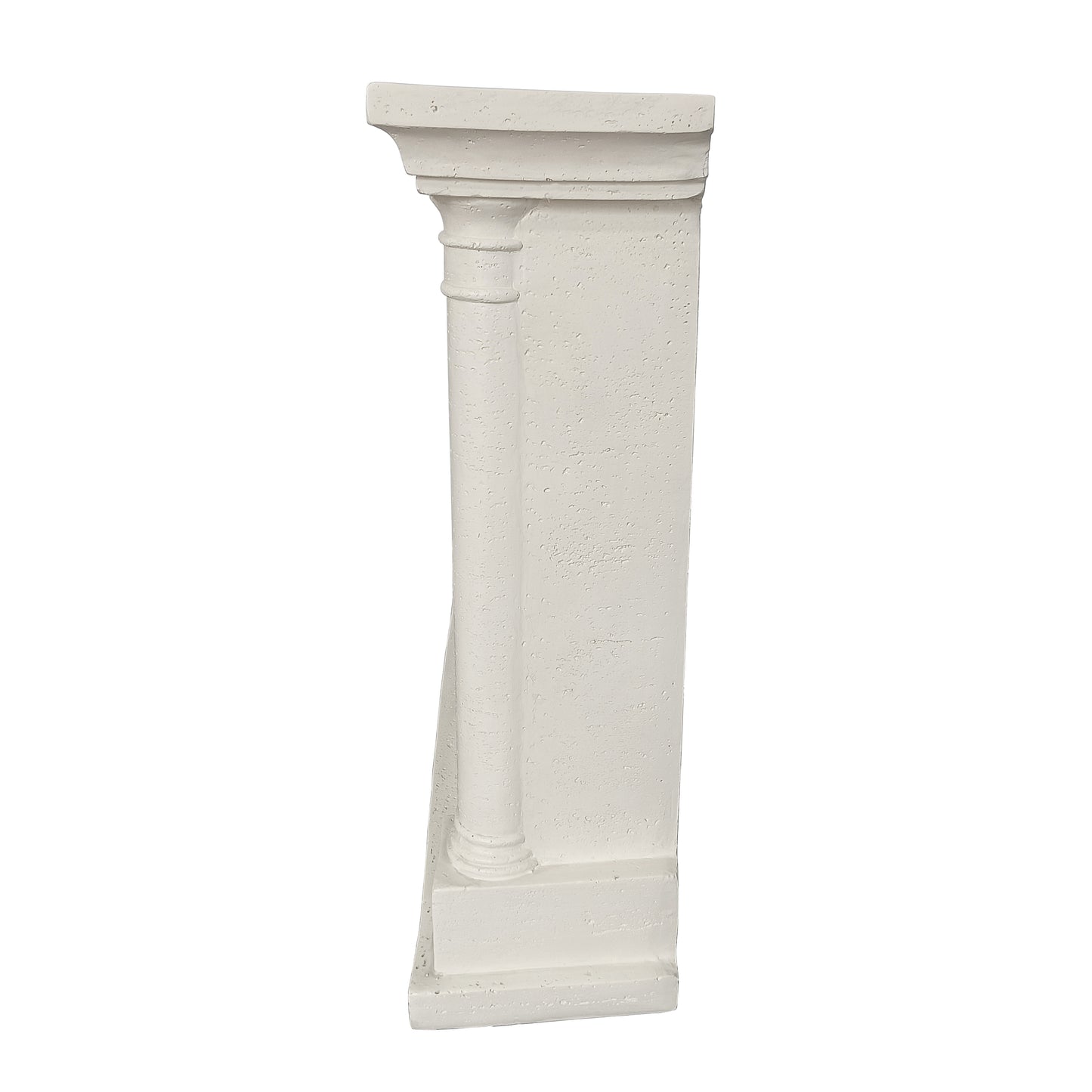 Festivo FFP25111 44.5" Electric Fireplace MGO Mantel with a Natural Stone–Look Finish-Ivory Travertine