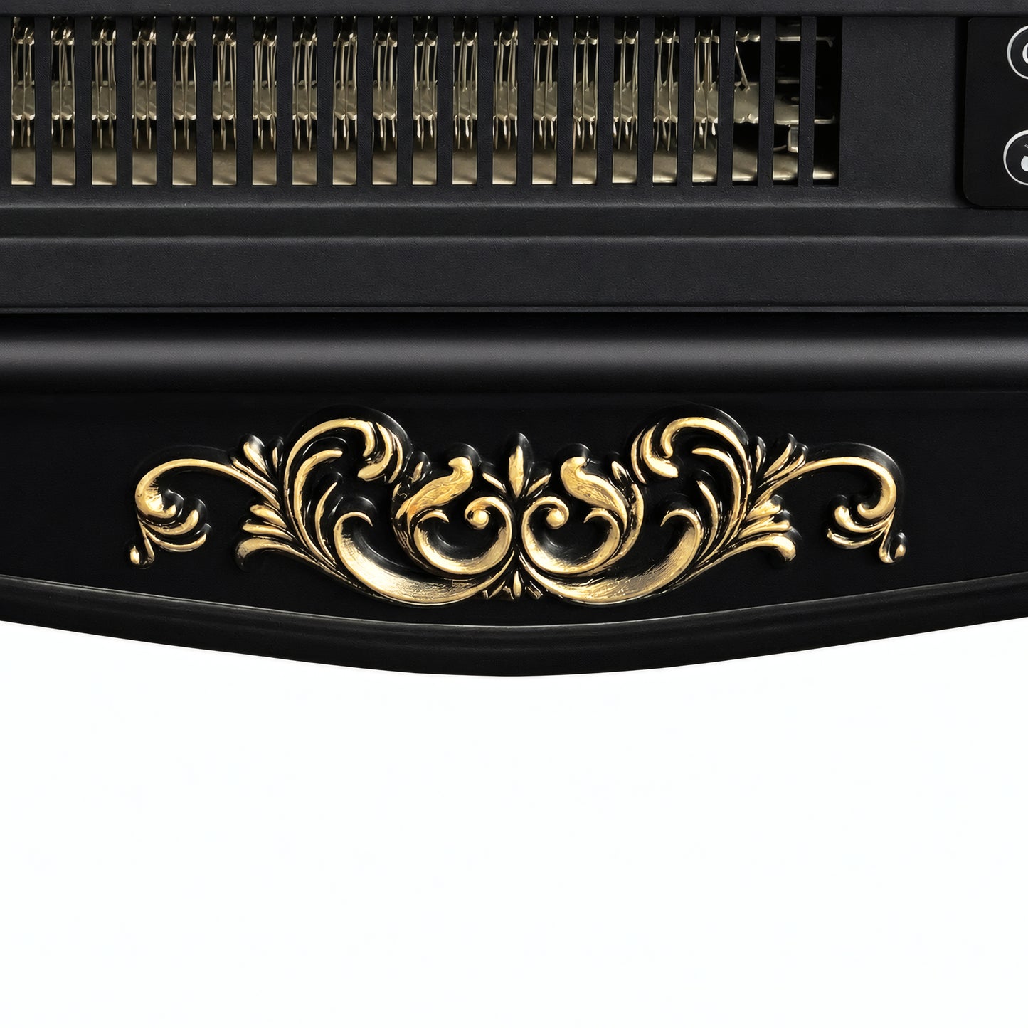 FESTIVO FFP25161 18.9" GRC Electric Stove Heater with Faux Log-Black & Gold