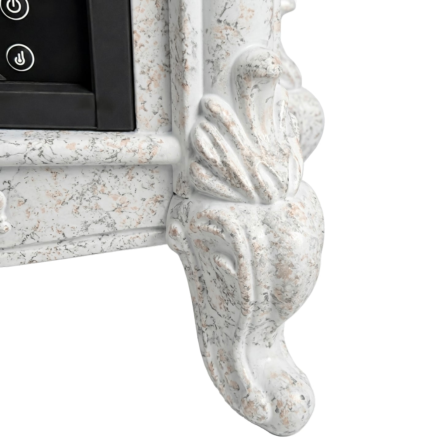 FESTIVO  FFP25165 18.9" GRC Electric Stove Heater with Faux Log-White Marble
