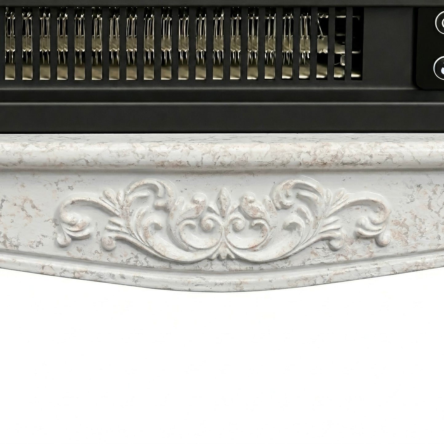 FESTIVO  FFP25165 18.9" GRC Electric Stove Heater with Faux Log-White Marble