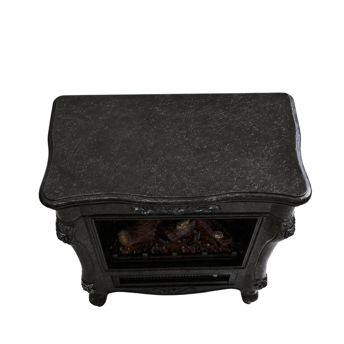 FESTIVO   FFP25176 18.9" GRC Electric Stove Heater with Faux Log-Black Marble