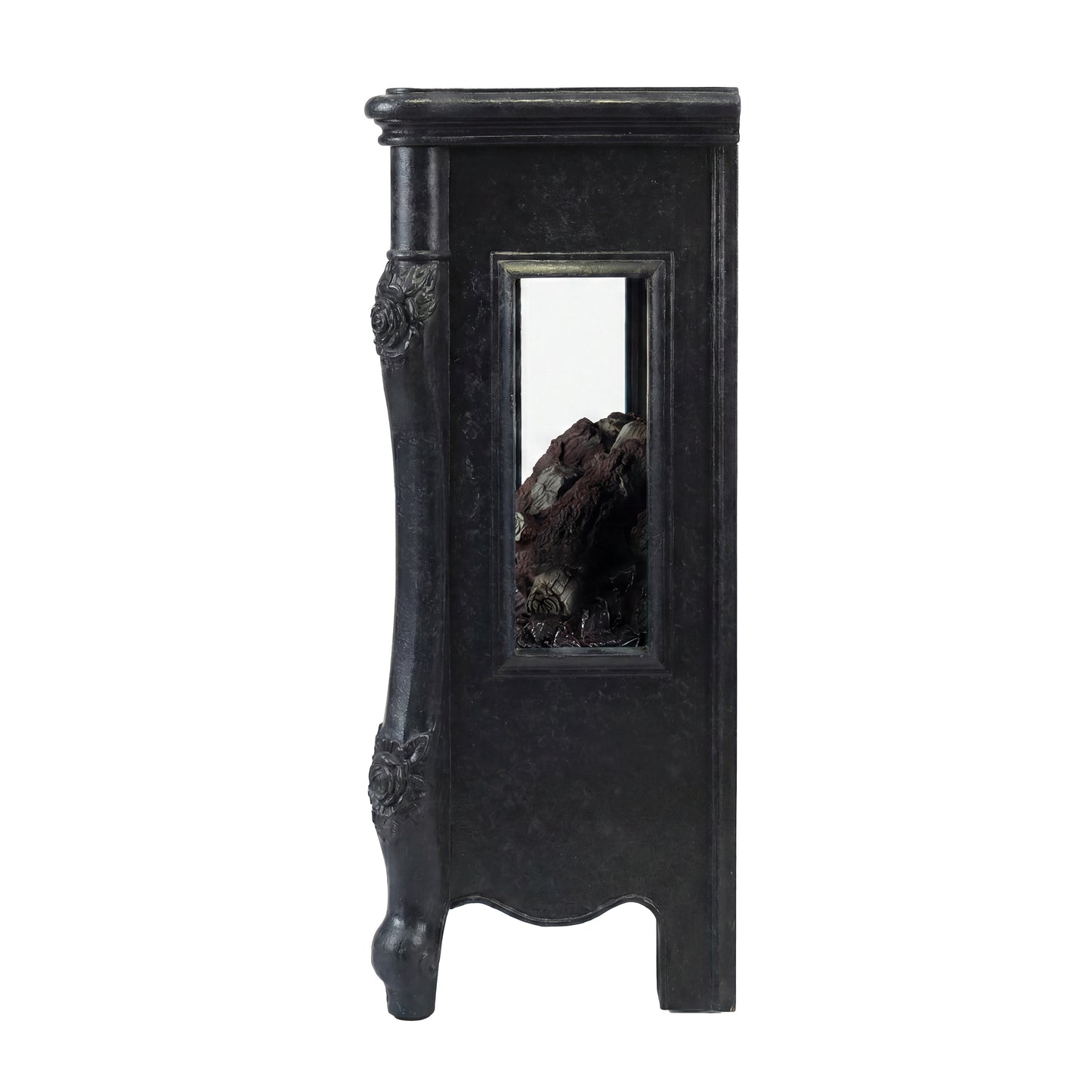 FESTIVO   FFP25176 18.9" GRC Electric Stove Heater with Faux Log-Black Marble