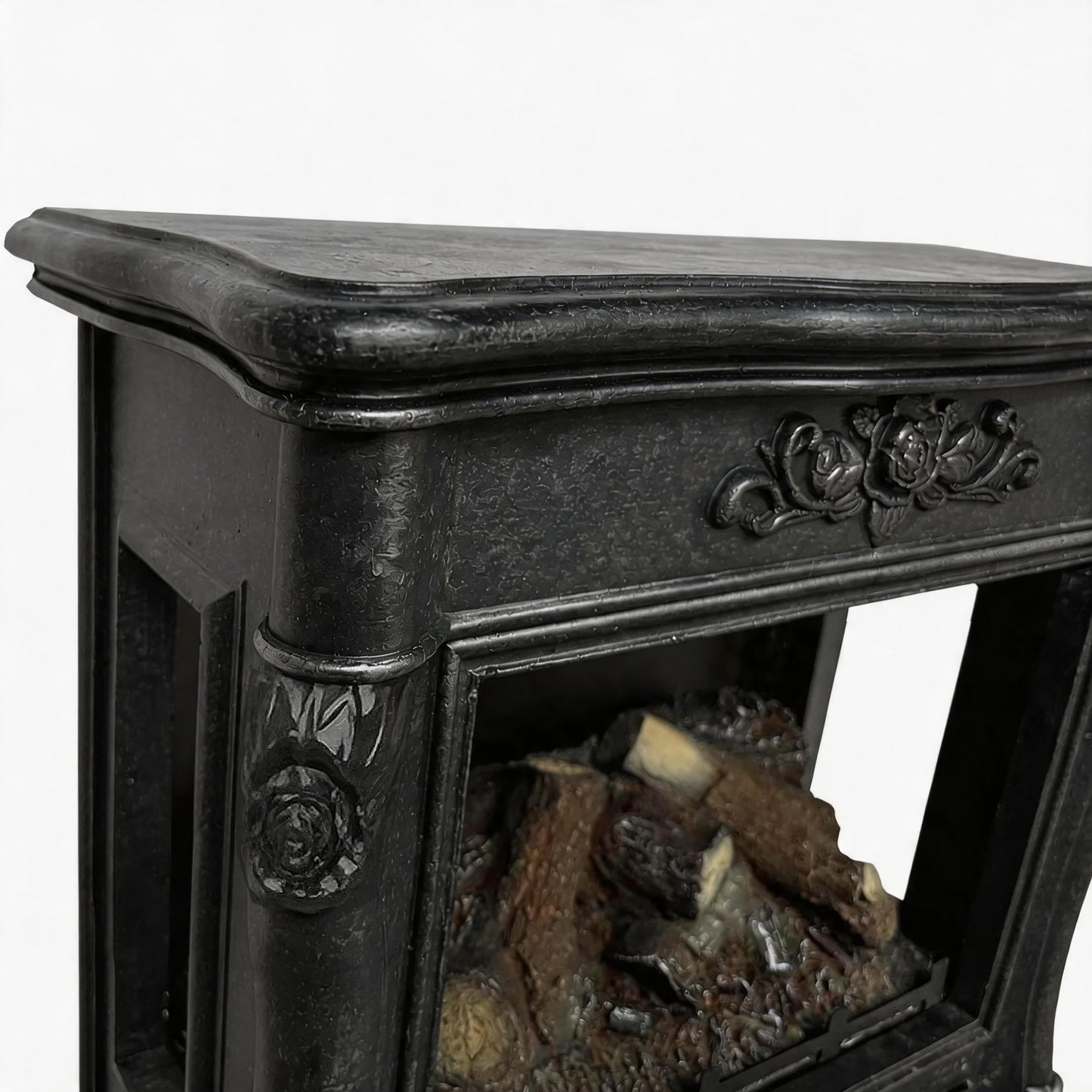 FESTIVO   FFP25176 18.9" GRC Electric Stove Heater with Faux Log-Black Marble