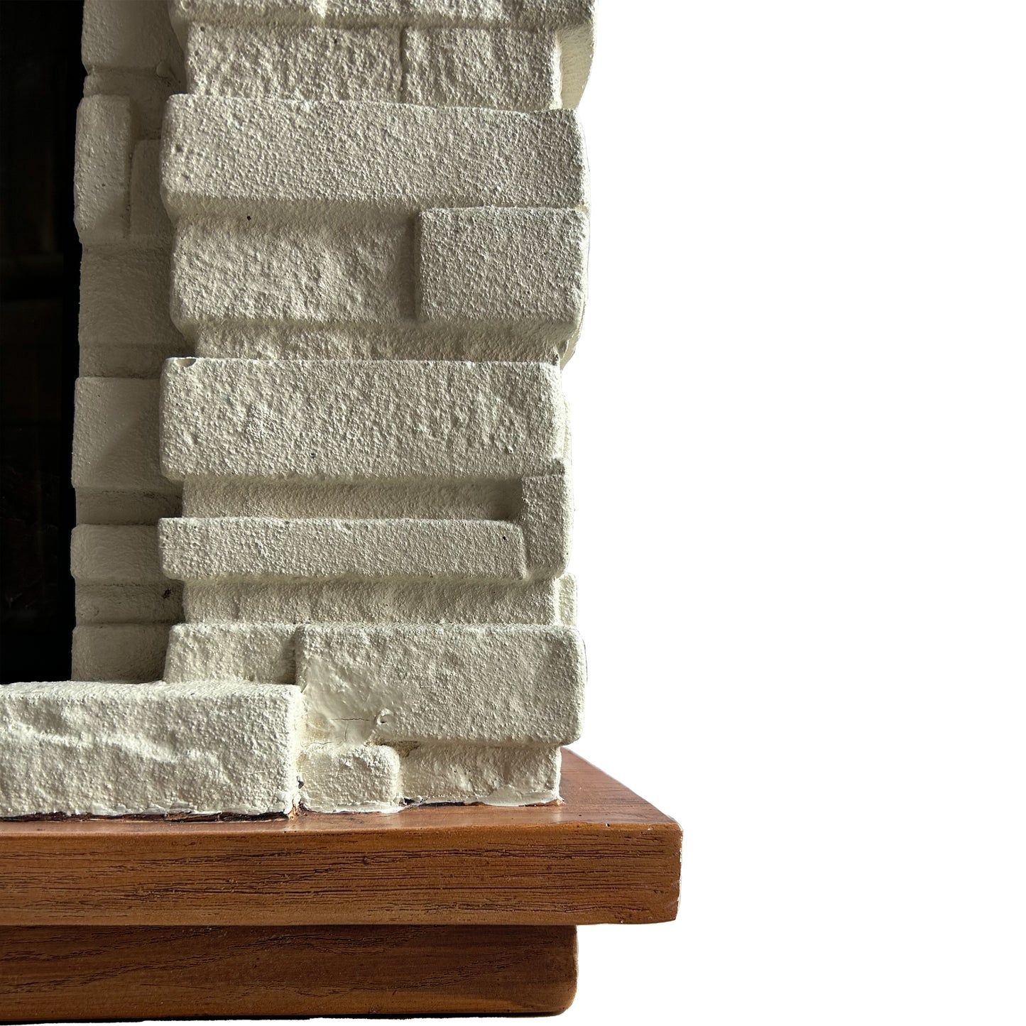 Festivo FFP26142 36" Electric Fireplace Mantel with Faux Brick-White Stone & Oak