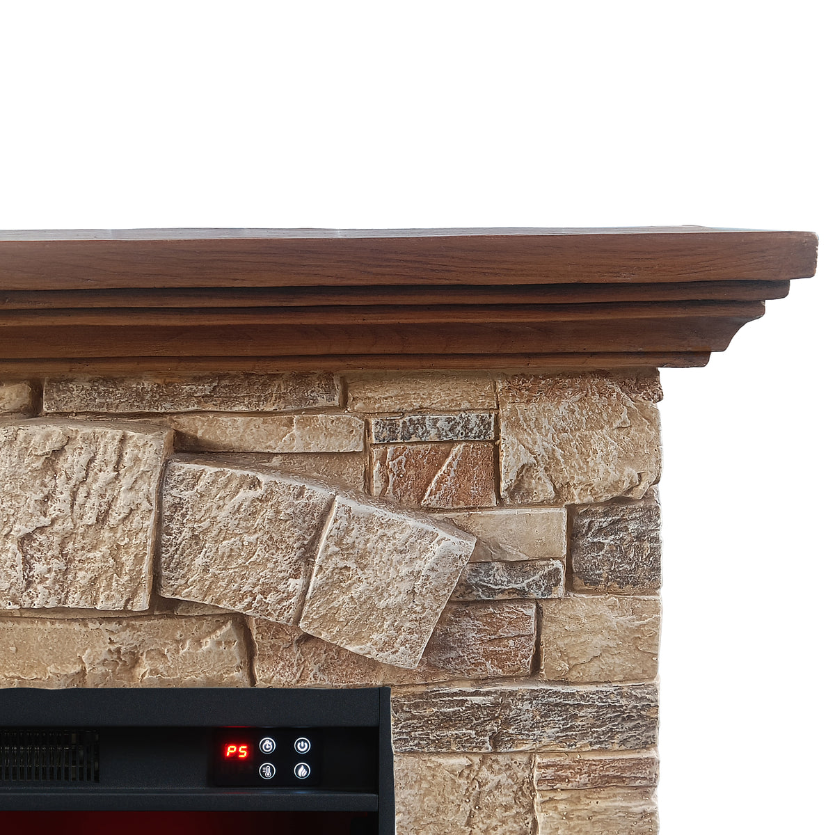 Festivo FFP26239 40" Electric Fireplace Mantel with Faux Brick-Brown