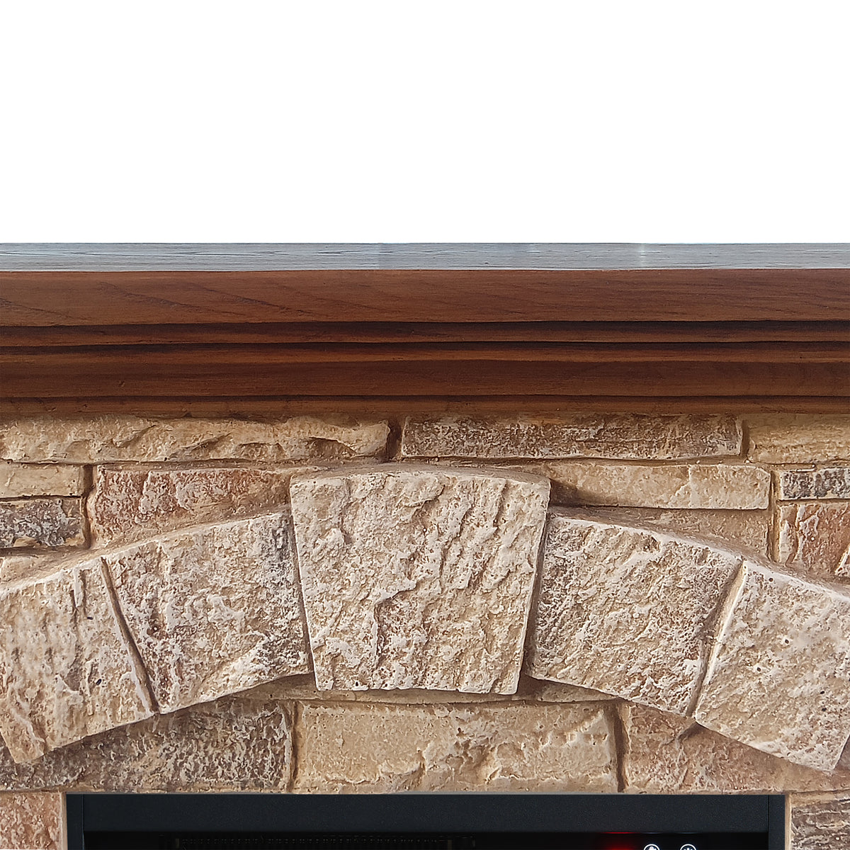 Festivo FFP26239 40" Electric Fireplace Mantel with Faux Brick-Brown