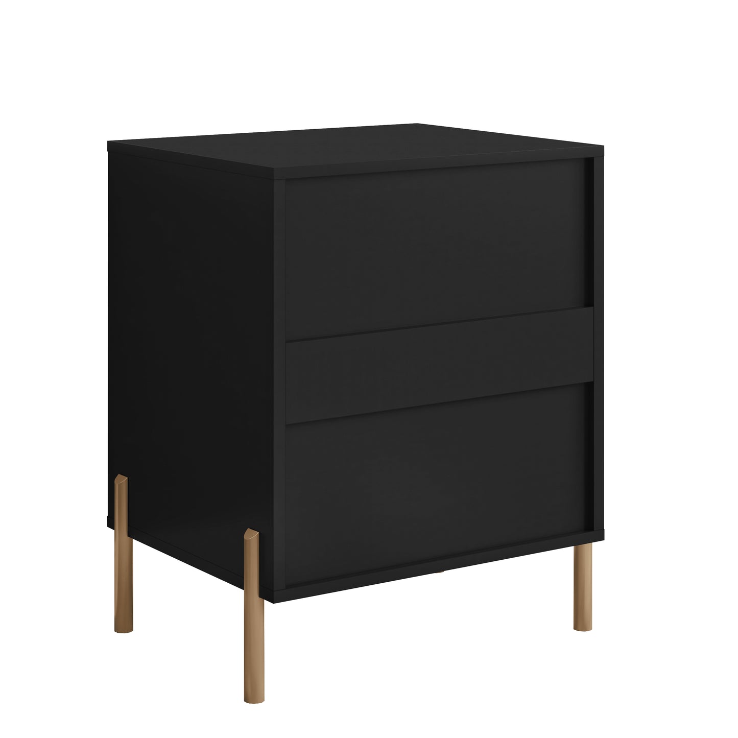 Festivo FNS23111 20.5" Bedroom Nightstands with 2 Drawers-Black